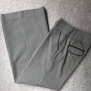 Wide Leg - Brown /Cream stripped Dress pants.  BCBG.